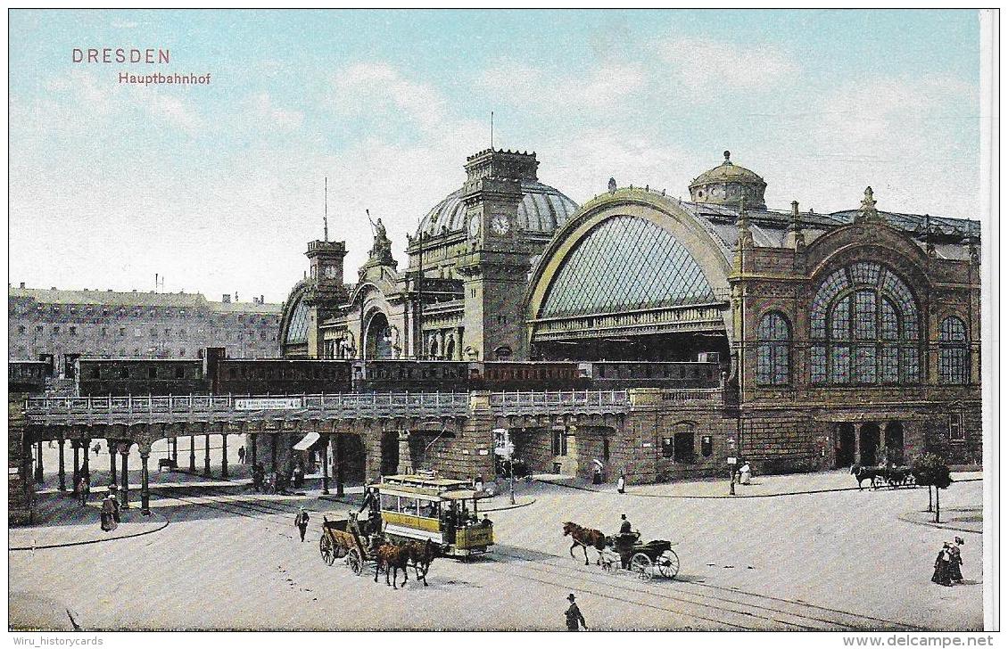 AK 0847  Dresden - Hauptbahnhof / Verlag Trenkler &amp; Co Um 1907 - Dresden