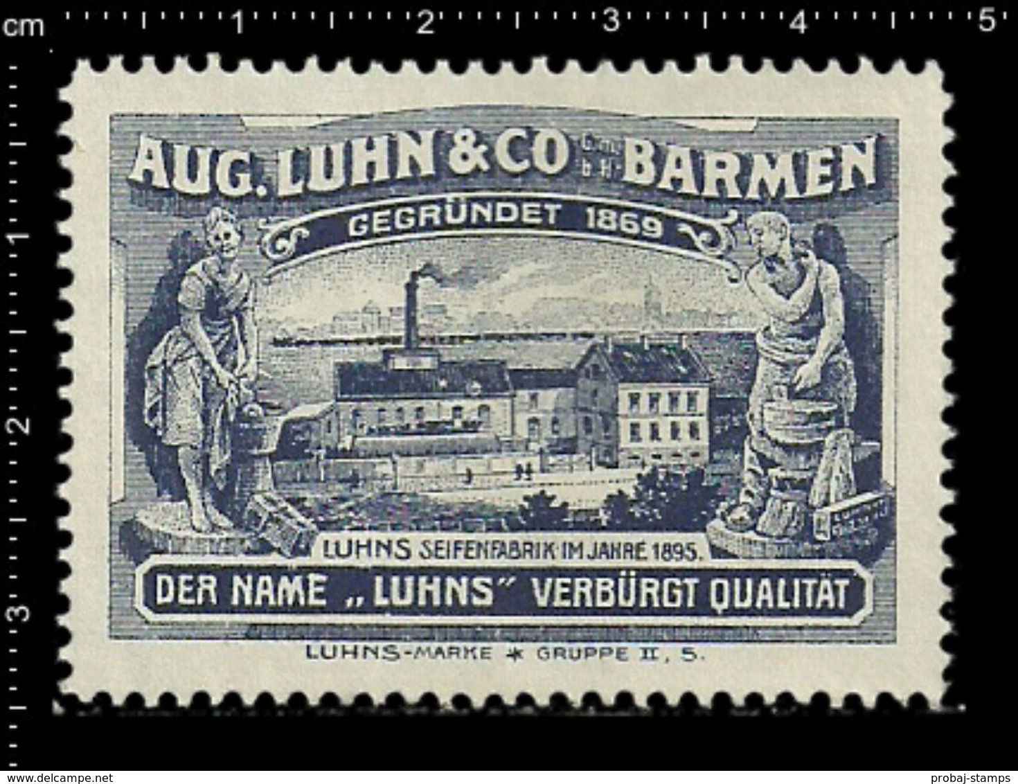 German Poster Stamp, Stamps, Reklamemarke, Cinderellas, Barmen, Luhns, Kinder Seife, Kids Soap, - Erinnophilie