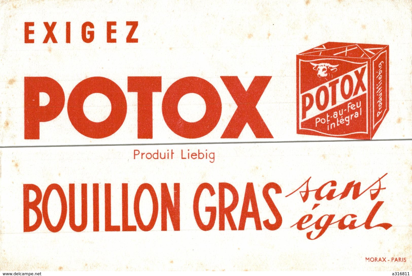 BUVARD  POTOX PRODUIT LIEBIG - Potages & Sauces