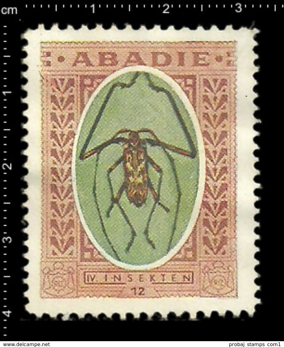 German Poster Stamp, Reklamemarke, Cinderella, ABADIE, Insekten, Insects, Fehler, Bug. - Andere & Zonder Classificatie