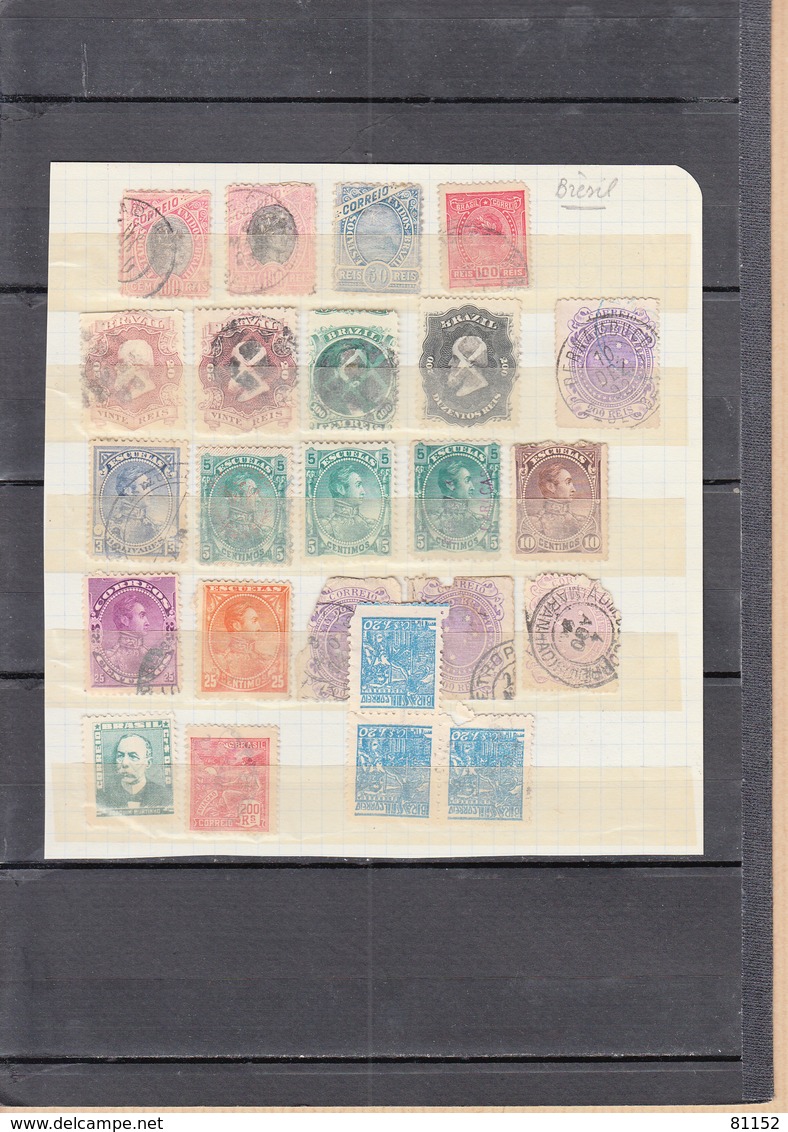 BRESIL    Lot De  24 Timbres  Obliteres - Verzamelingen & Reeksen