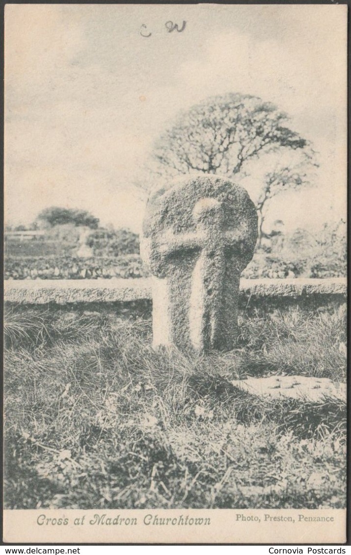Cross At Madron Churchtown, Cornwall, C.1905 - Preston Postcard - Other & Unclassified