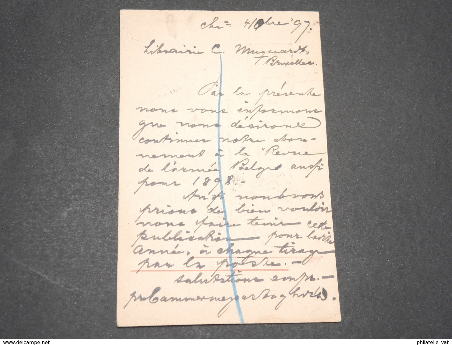 NORVEGE - Entier 10 Ore Pour Bruxelles - 1897 - P 22579 - Postal Stationery