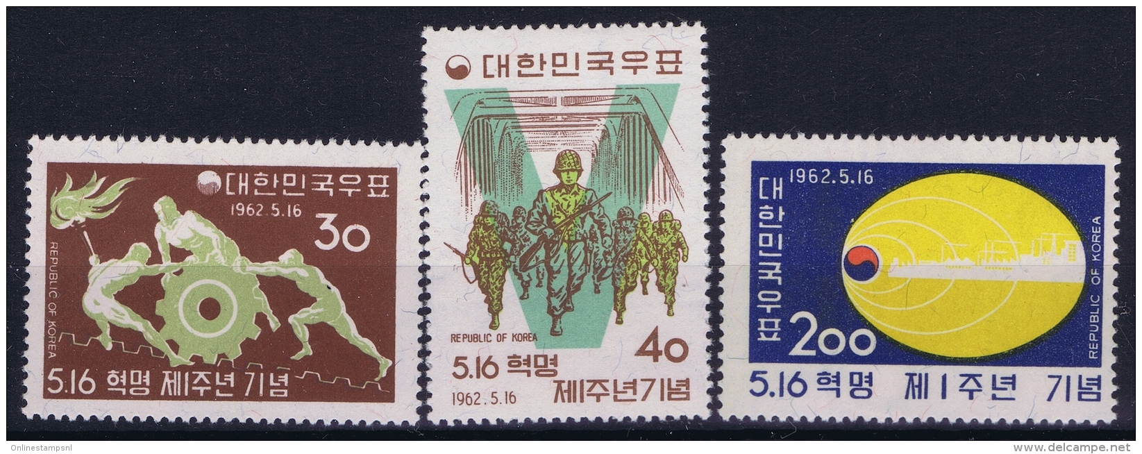 South Korea  Mi Nr 347A - 349A  Postfrisch/neuf Sans Charniere /MNH/**  1962 - Korea, South