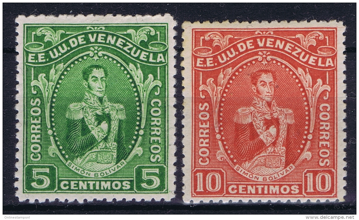 VenezuelaMi Nr 93 + 94 MH/* Flz/ Charniere 1914 - Venezuela