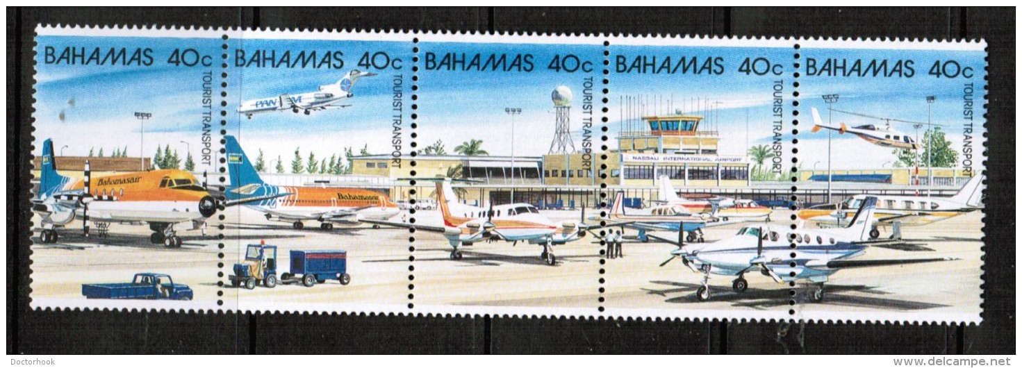 BAHAMAS   Scott # 634a-e** VF MINT NH SE-TENNANT STRIP Of 5 LG-461 - Bahamas (1973-...)