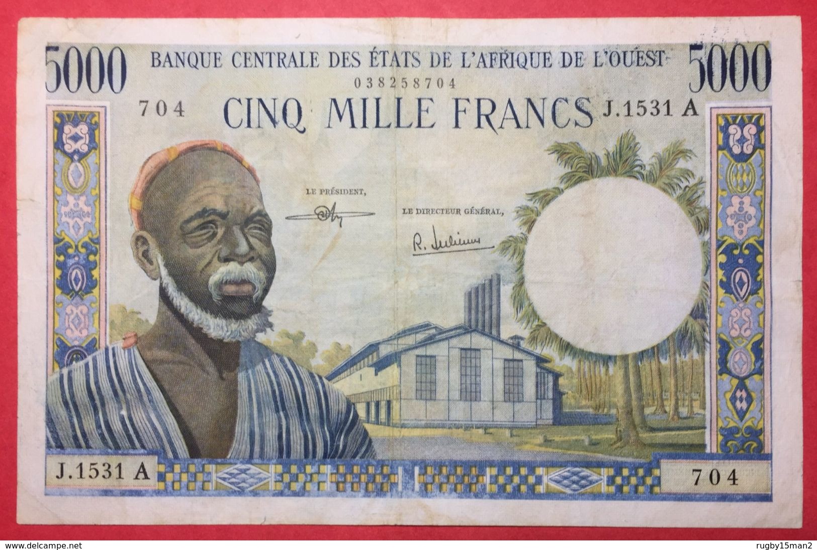 N°61 1 BILLET 5000 Frs DE COTE D IVOIRE 1965 ( NOTESHOBBY) - Côte D'Ivoire