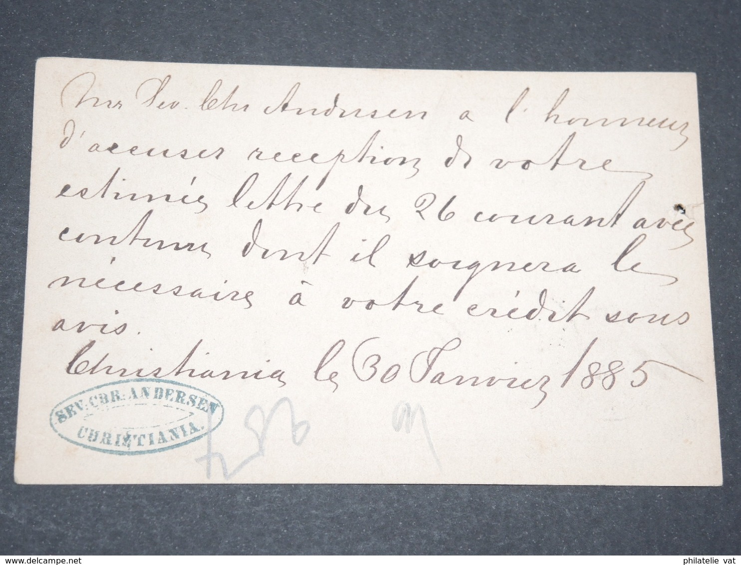 NORVEGE - Entier 10 Ore Pour Bruxelles - 1885 - P 22594 - Postal Stationery