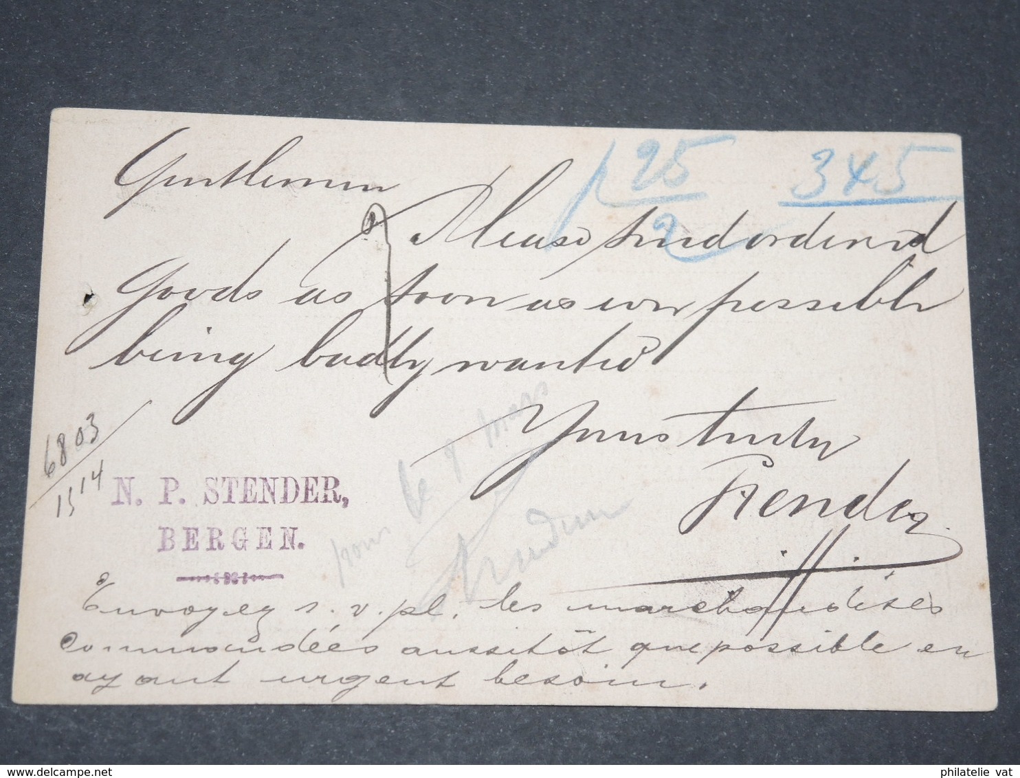 NORVEGE - Entier 10 Ore Pour Bruxelles - 1885 - P 22595 - Enteros Postales