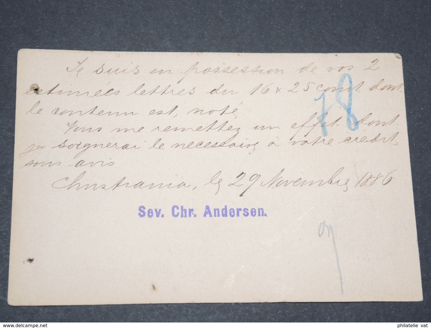 NORVEGE - Entier 10 Ore Pour Bruxelles - 1886 - P 22602 - Postal Stationery