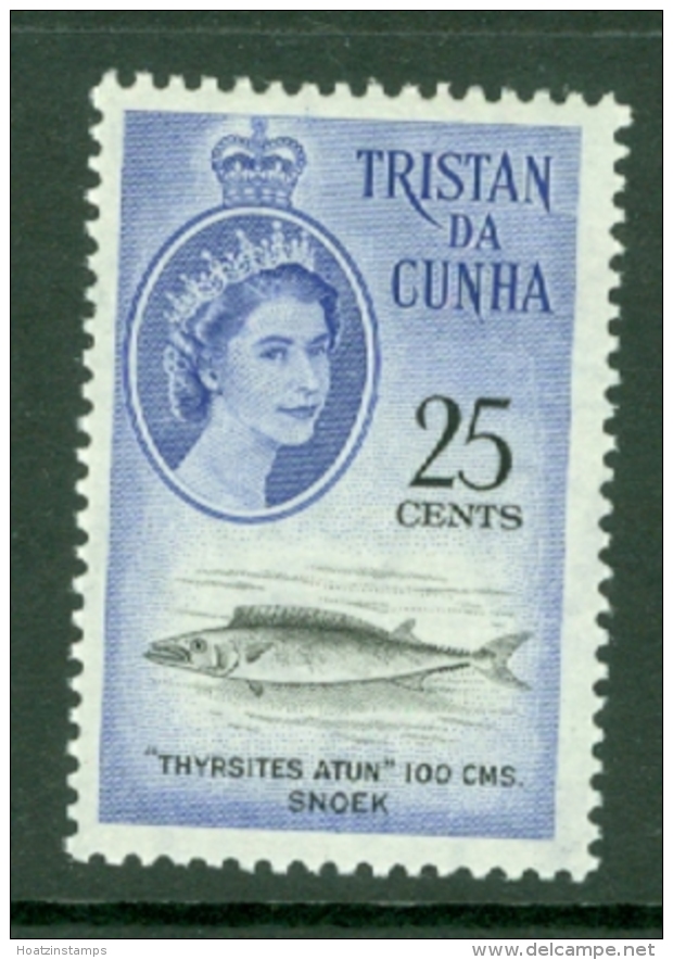 Tristan Da Cunha: 1961   QE II - Marine Life (South African Ccy)   SG52    25c     MNH - Tristan Da Cunha