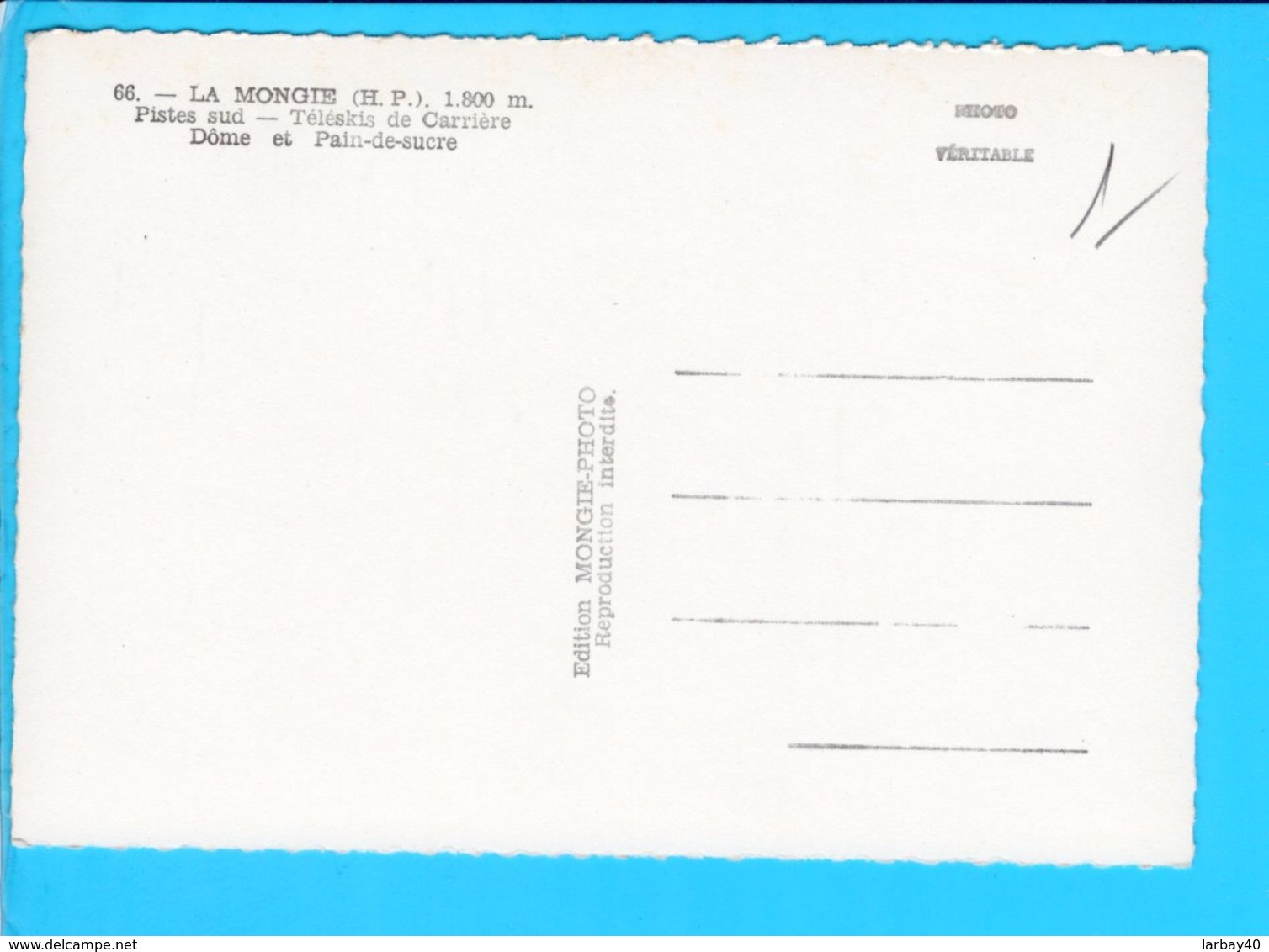 Cp Carte Postale   - La Mongie - Other & Unclassified