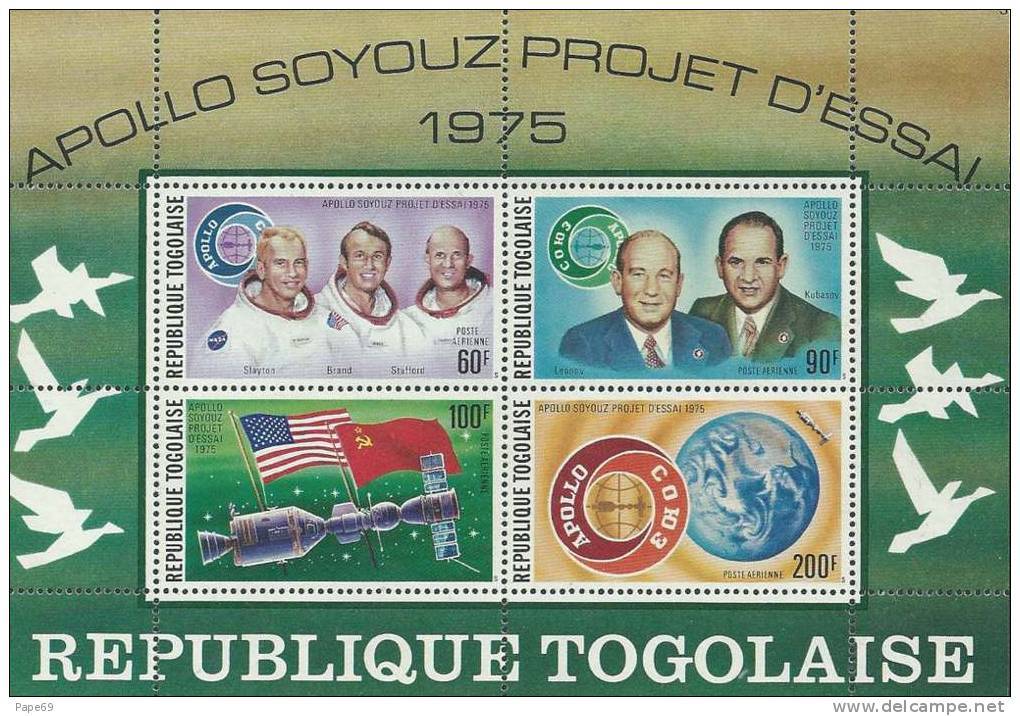 Togo BF N° 88  XX  Apollo-Soyouz Projet D'essai 1975, Le Bloc  Sans Charnière, TB - Togo (1960-...)