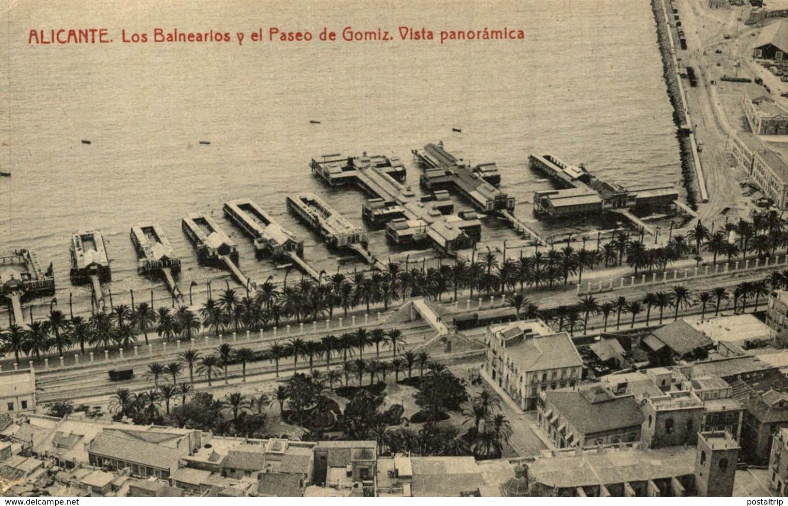 ALICANTE, LOS BALNEARIOS Y EL PASEO DE GOMIZ, VISTA PANORAMICA - Alicante