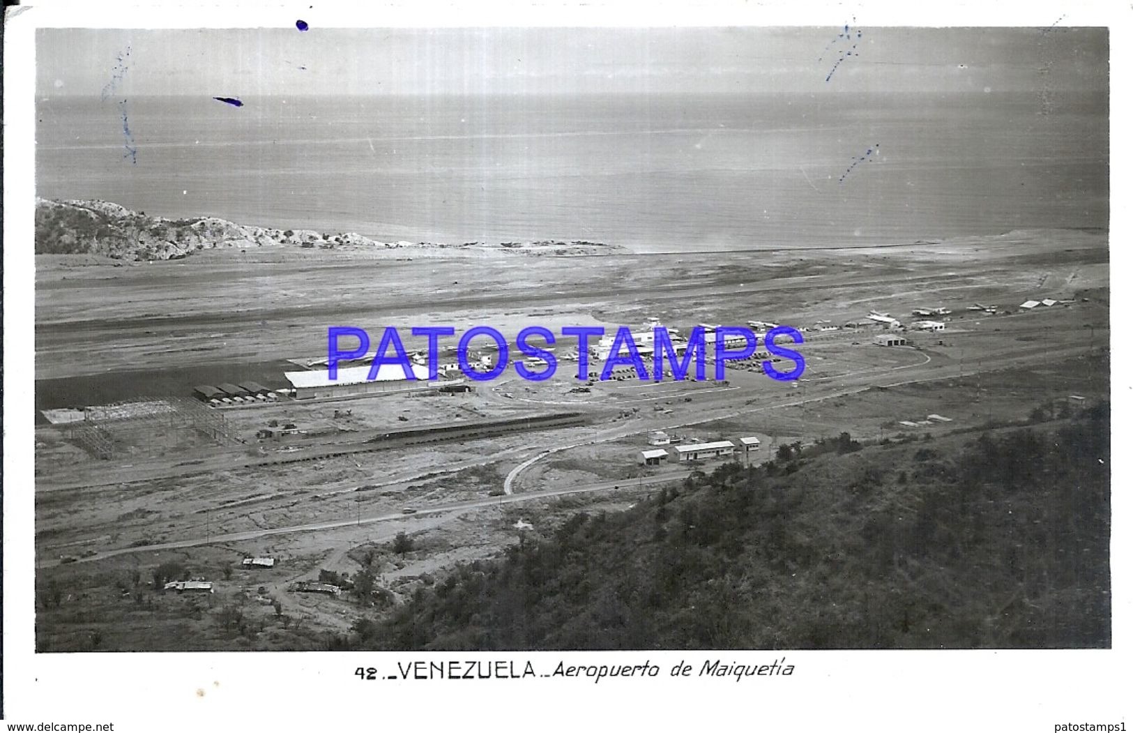 87147 VENEZUELA AIRPORT AEROPUERTO DE MAIQUETIA AVIATION CIRCULATED TO ITALY POSTAL POSTCARD - Venezuela