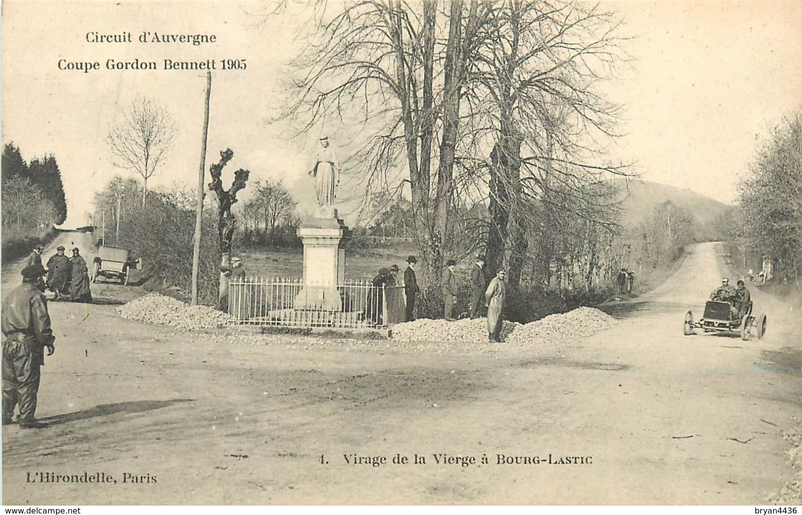 63 - BOURG LASTIC - CIRCUIT D'AUVERGNE - COUPE GORDON BENNETT 1905 - VIRAGE DE LA VIERGE - PUY DE DOME - VOIR SCANS - Autres & Non Classés