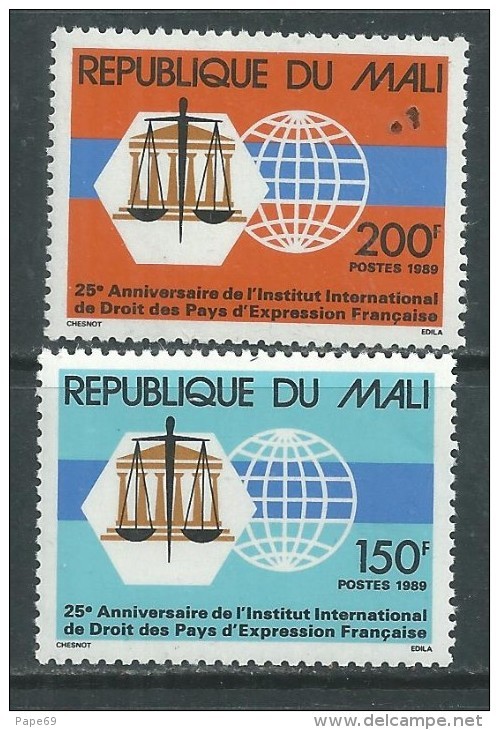 Mali  N° 559 / 60 XX 25ème Anniv. De L'institut Inter. De Droit Des Pays D'expr. Française   Les 2 Vals  Ss Ch., T.B - Malí (1959-...)