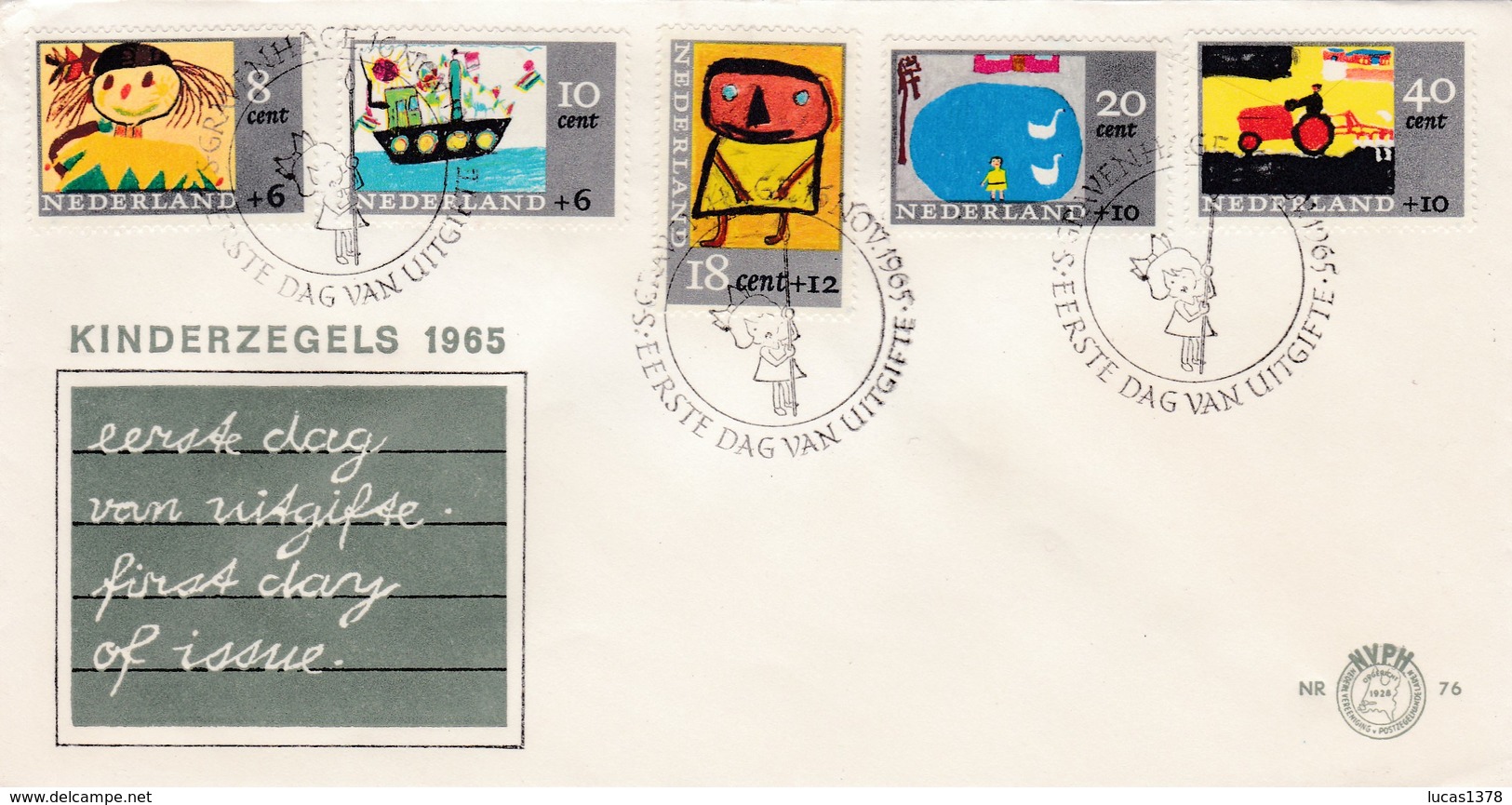 Niederlande / 1965 / Mi. 850-854 FDC, Kinderzeichnungen - FDC