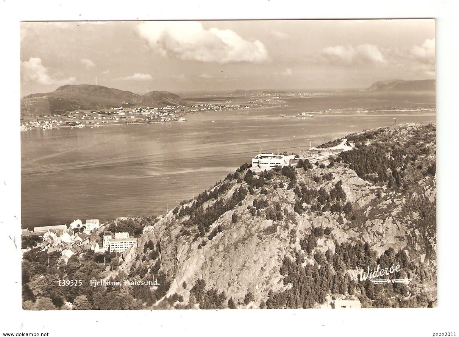 CPA Norvège Norway Norvegen AALESUND Fjellstua Panorama  Peu Commune Uvanlig - Norwegen