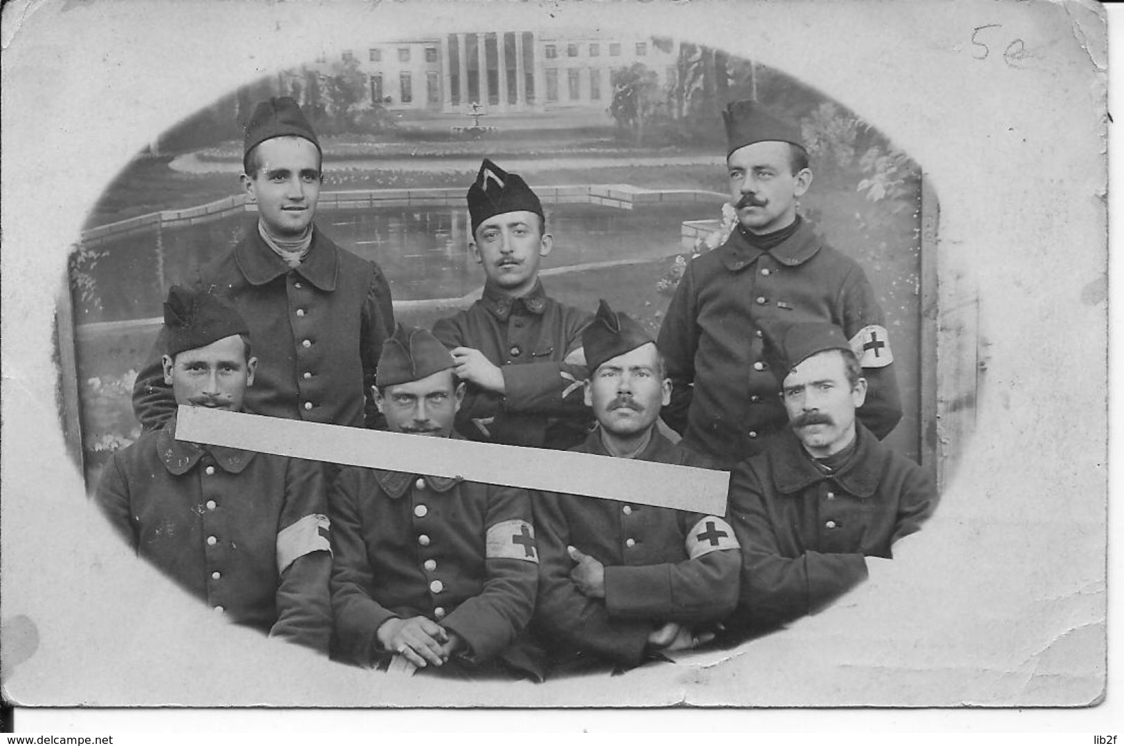 1918 Minden Prisonniers Français Infirmiers Du 19ème Chasseur Courrier Envoyé à Une Famille Déplacée 1 Carte Photo Ww1 - War, Military