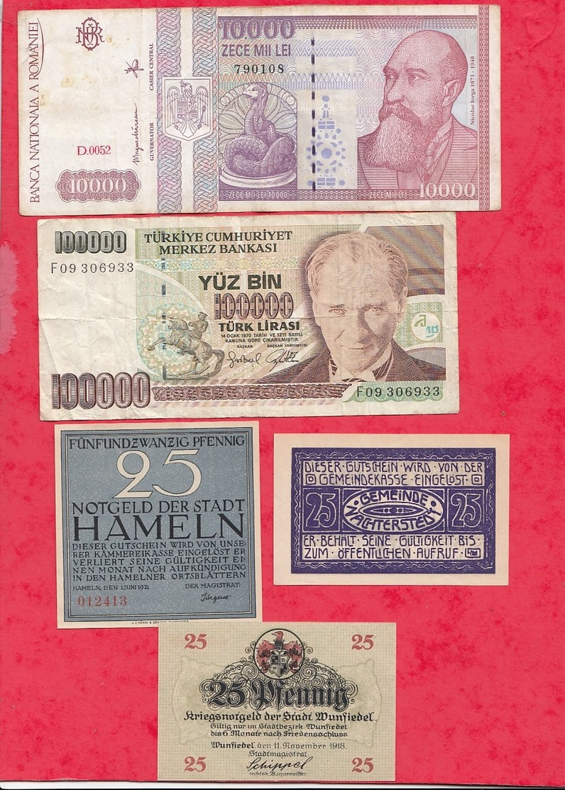 Pays Du Monde 10 Billets état Voir Scan  Lot N °416 (Allemagne 3 Billets En SUP) - Alla Rinfusa - Banconote