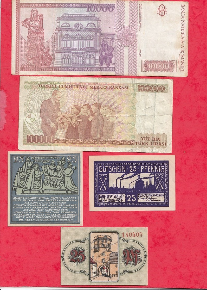 Pays Du Monde 10 Billets état Voir Scan  Lot N °416 (Allemagne 3 Billets En SUP) - Alla Rinfusa - Banconote