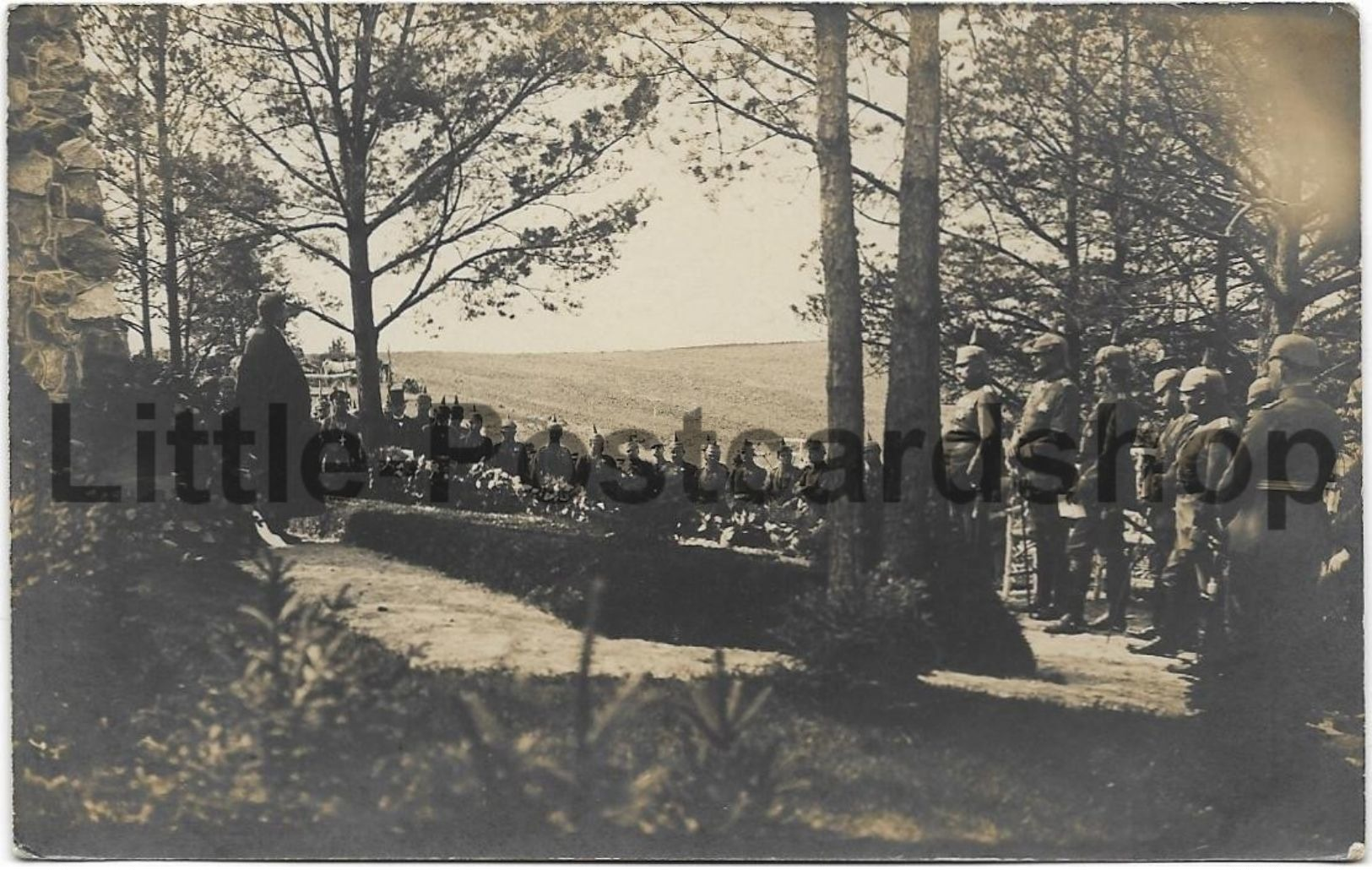 Foto Seehöhe Bei Arys Generalfeldmarschall Von Hindenburg Bei Denkmalseinweihung Für Gefallene Krieger 1915 Ostpreussen - Monuments Aux Morts