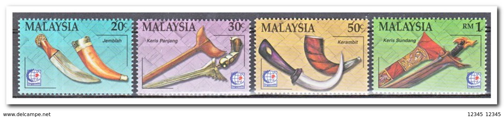 Maleisië 1995, Postfris MNH, Wapons, Stampexhibition Singapore '95 - Maleisië (1964-...)