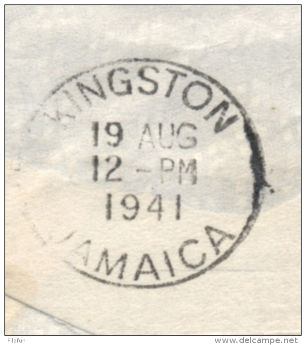 Curacao - 1941 - 1e KLM Vlucht Van Oranjestad Via Kingston / Jamaica Naar New York - Curaçao, Nederlandse Antillen, Aruba