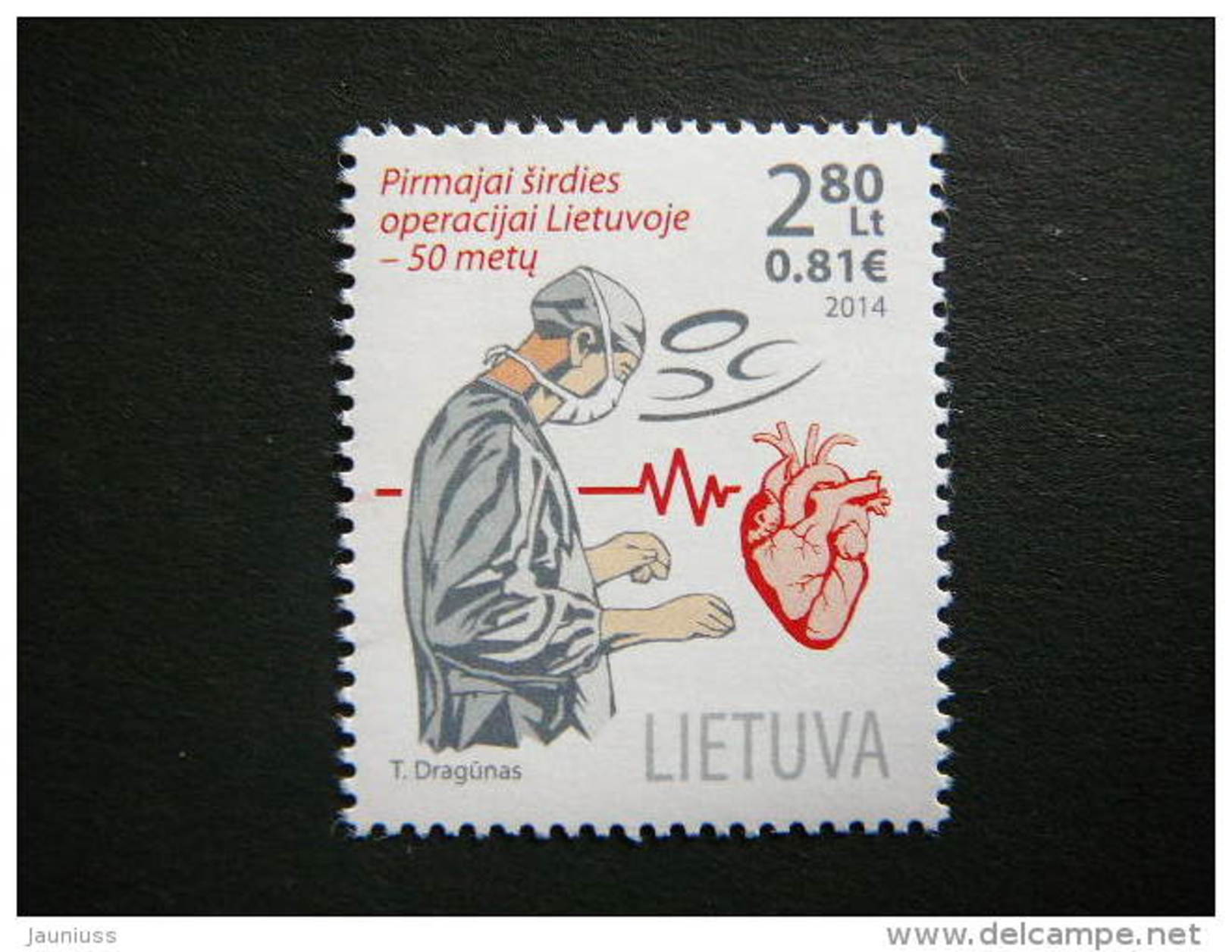 50th Anniversary Of First Open Heart Surgery. Lietuva Litauen Lituanie Litouwen Lithuania 2014 MNH # Mi. 1171 - Lithuania