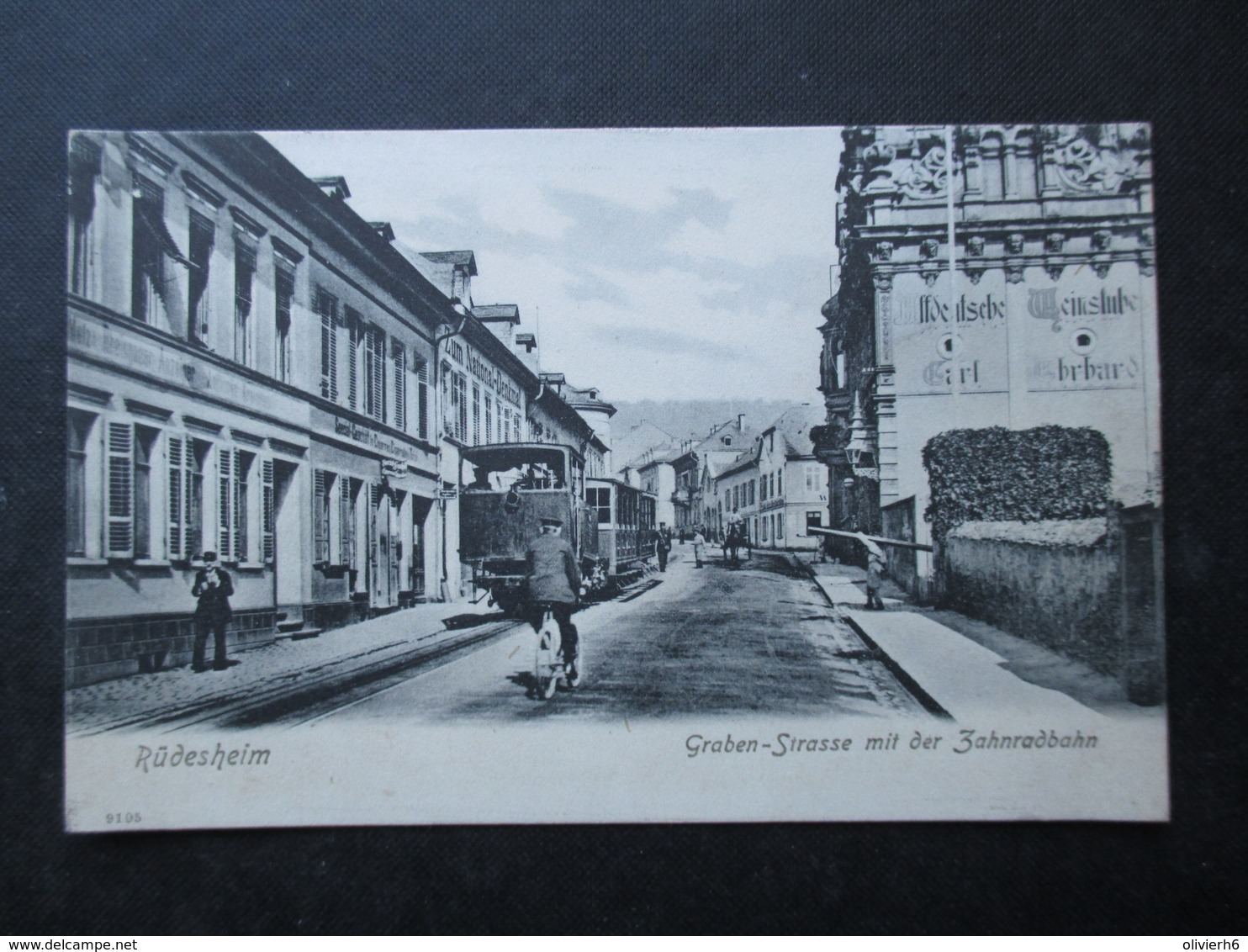 CP ALLEMAGNE DEUTSCHLAND (M1803) RÜDESHEIM (2 Vues) GrabenStrasse Mit Der Zahnradbahn Années 1900 - Ruedesheim A. Rh.