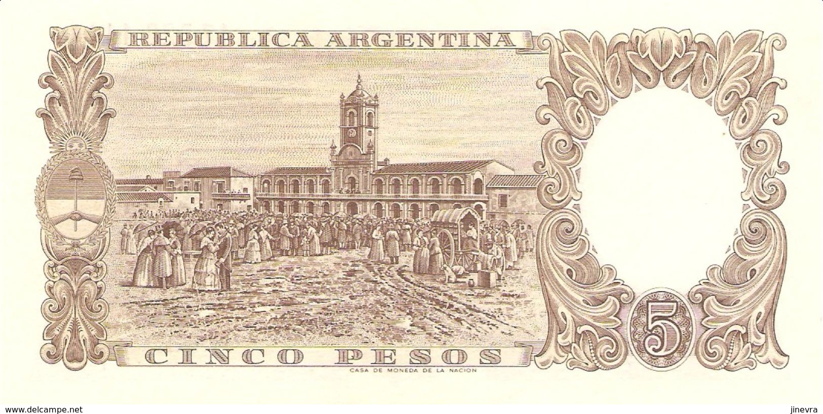 ARGENTINA 5 PESOS 1960/62 PICK 275a XF - Argentine