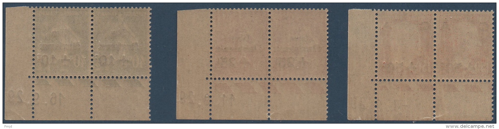 N°__253 A 255 PAIRE DE TIMBRE CAISSE D'AMORTISSEMENT, TIMBRES NEUFS ** 1929 - Unused Stamps