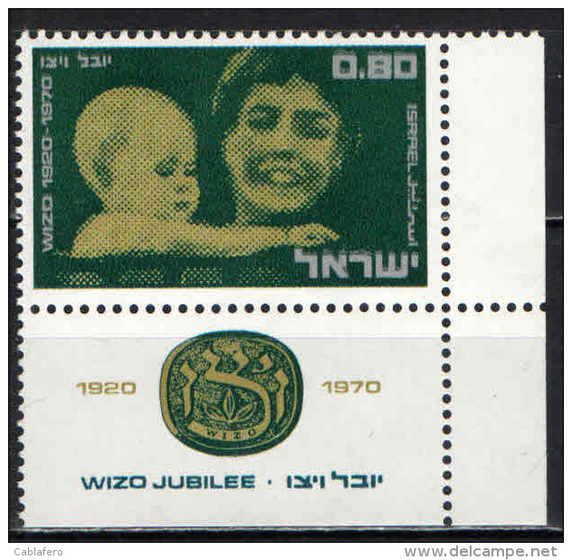 ISRAELE - 1970 - WIZO, Women&rsquo;s Intl. Zionist Org., 50th Anniv. - MNH - Nuovi (con Tab)