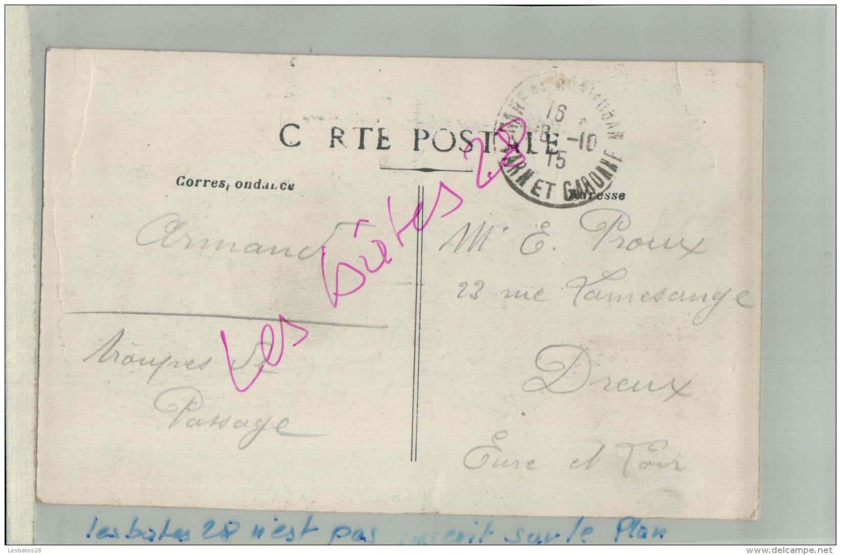 CPA 13  CASTELNAUDARY   Caserne Saint-François ,  Hopital ,  Taxe Cachet  Gare De Castelnaudary FEVR 2018 115 - 1960-.... Lettres & Documents