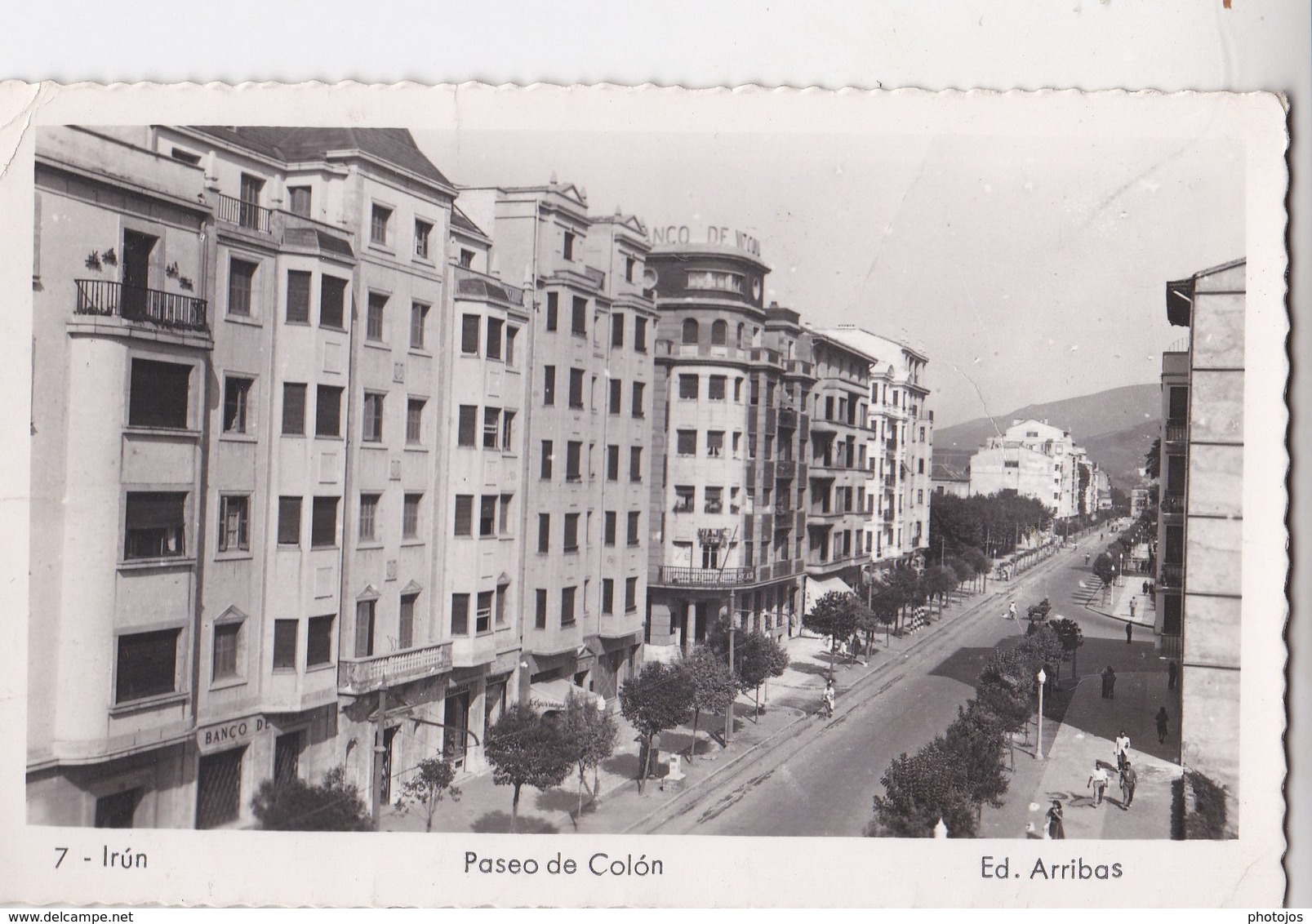 Carte Postale  :  Irun (Espagne)   Paseo De Colon    Ed   Arribas N° 7 - Other & Unclassified