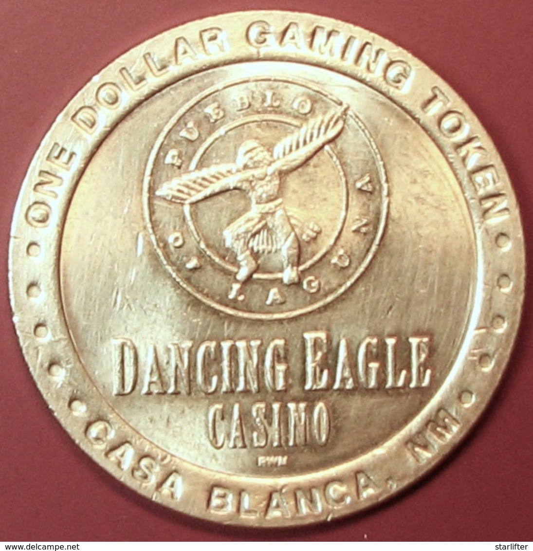 $1 Casino Token. Dancing Eagle, Casa Blanca, NM. H09. - Casino