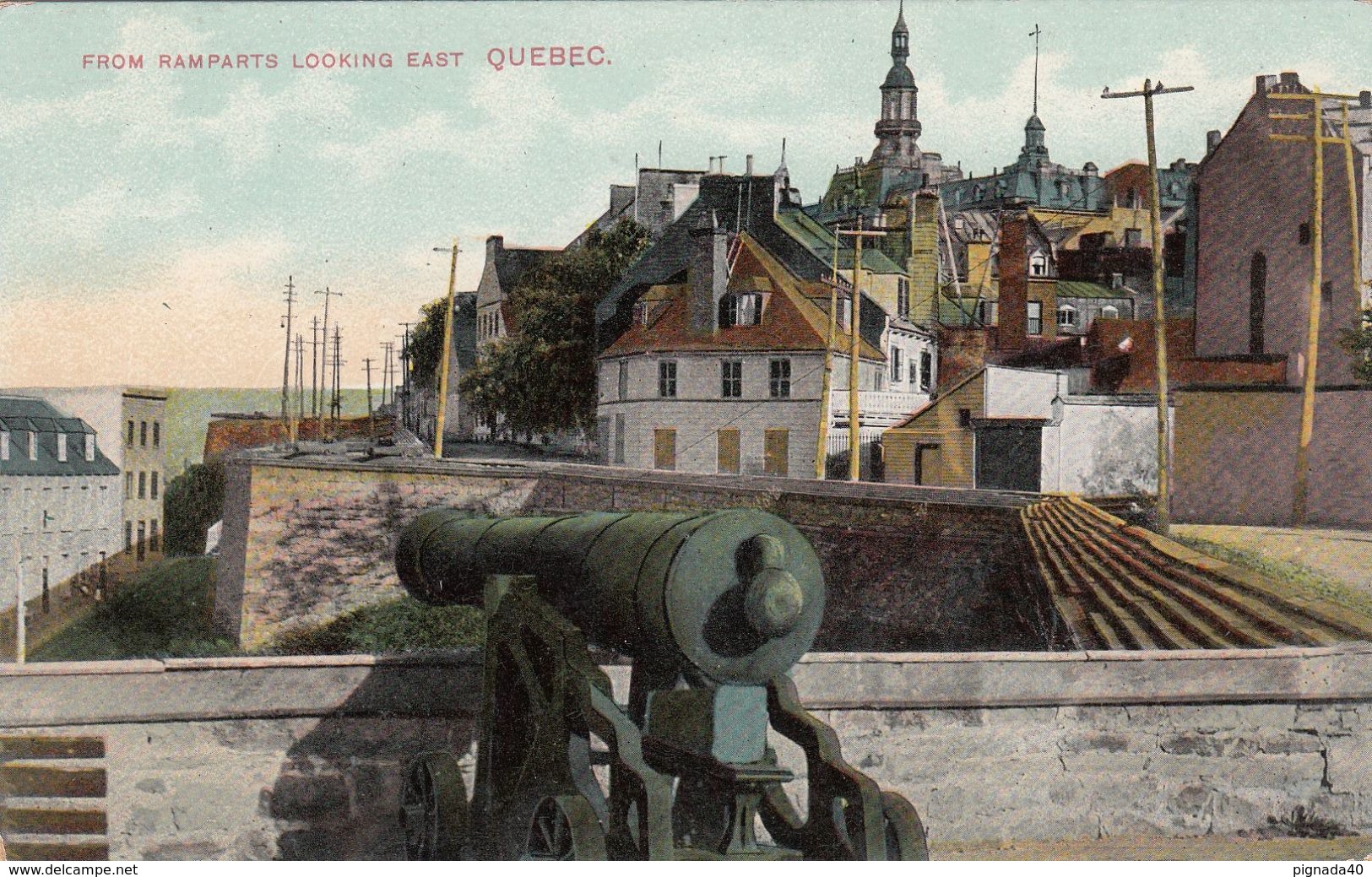 Cp , CANADA , QUEBEC , From Remparts Looking East - Québec - La Citadelle