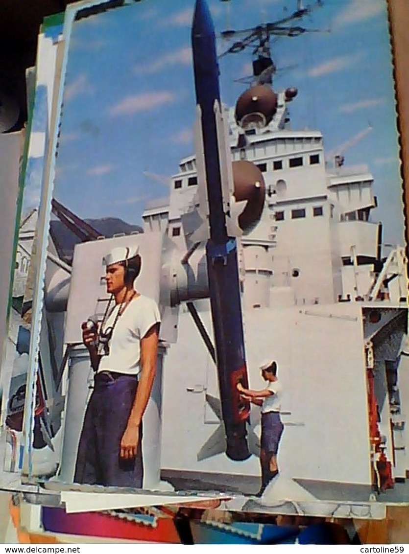 NAVE SHIP  WARSHIP MARINA MILITARE LANCIAMISSILI ESERCITAZIONE MISSILISTICA N1975 GN21656 - Guerra