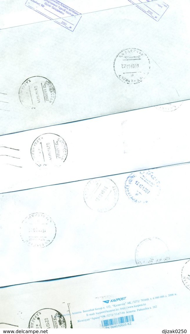 Kazakhstan.Four Envelopes Past The Mail. - Kazakhstan