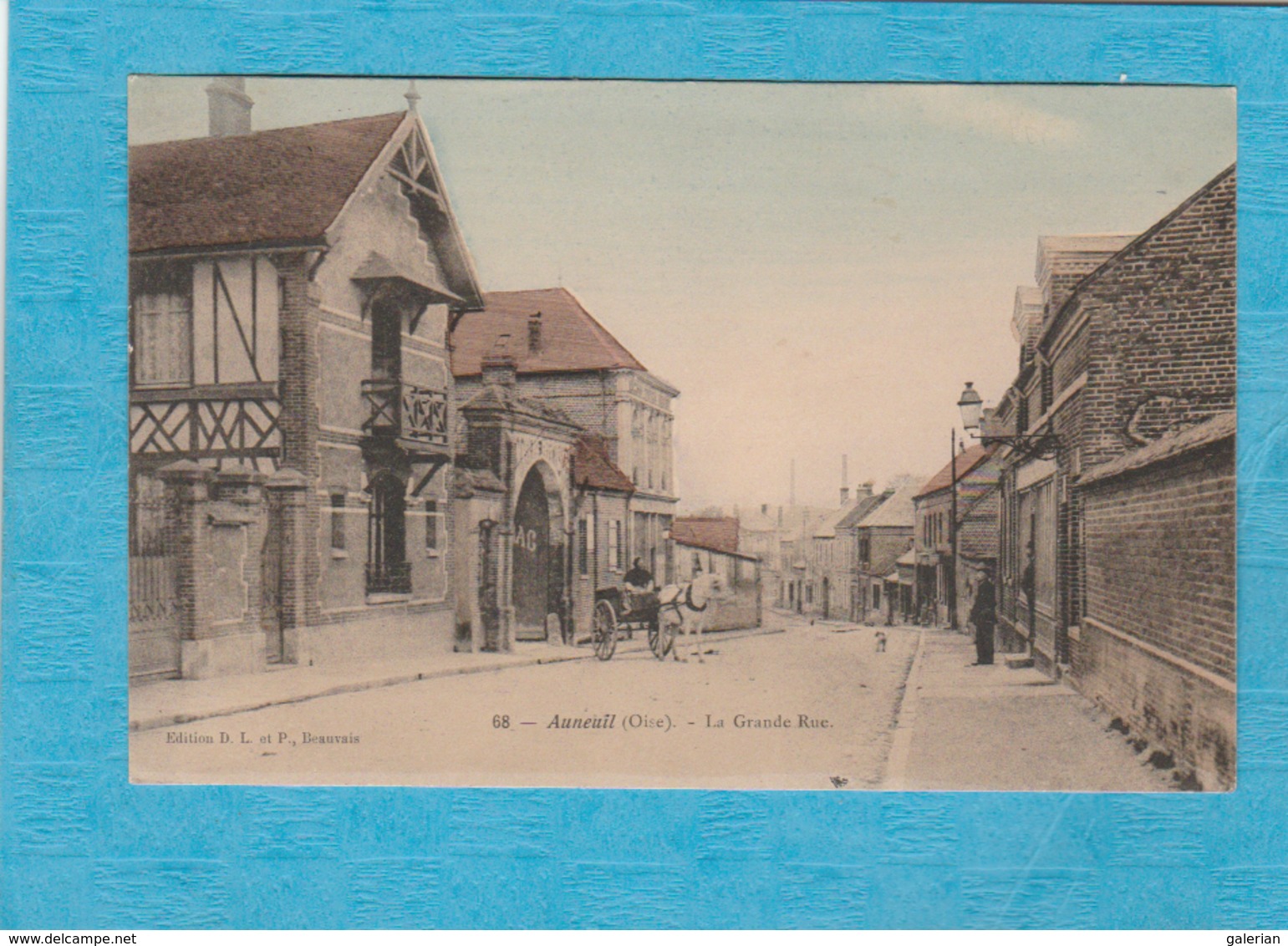 Auneuil. - La Grande Rue - Attelage. - Auneuil