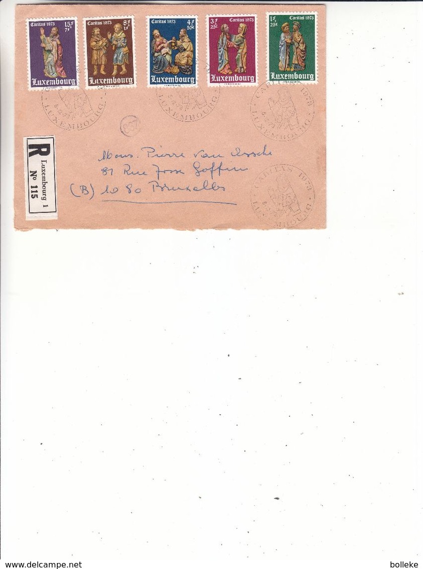 Luxembourg - Lettre Recom De 1973 - Oblit Luxembourg - Caritas 73 - Religieux - Valeur 12 € En .........2007 - Covers & Documents