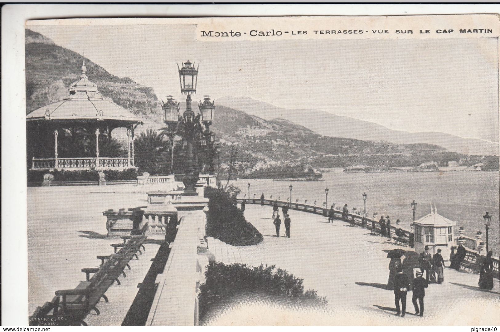 Cp , PRINCIPAUTÉ De MONACO , MONTE-CARLO , Les Terrasses , Vue Sur Le Cap Martin - Les Terrasses