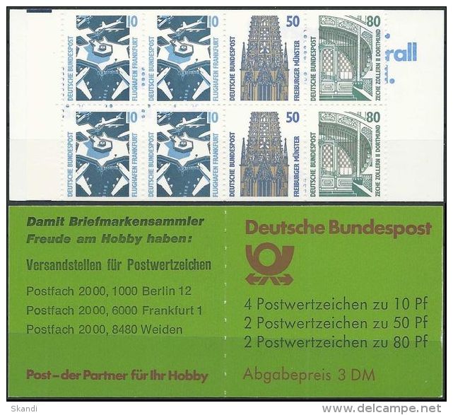 DEUTSCHLAND 1990 Mi-Nr. MH 25 Av Markenheft/booklet ** MNH - 1971-2000