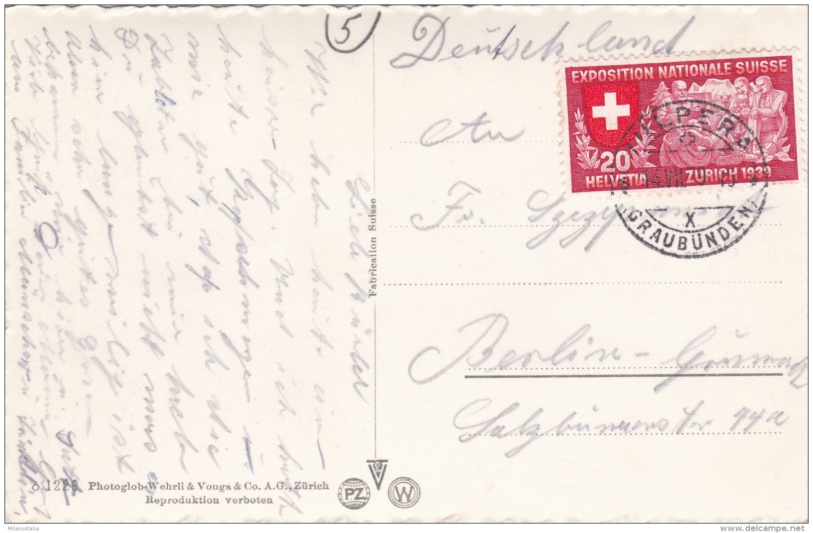 Waldhaus Vulpera Gegen Schuls Und Sent (1229) * 14. 7. 1939 - Sent