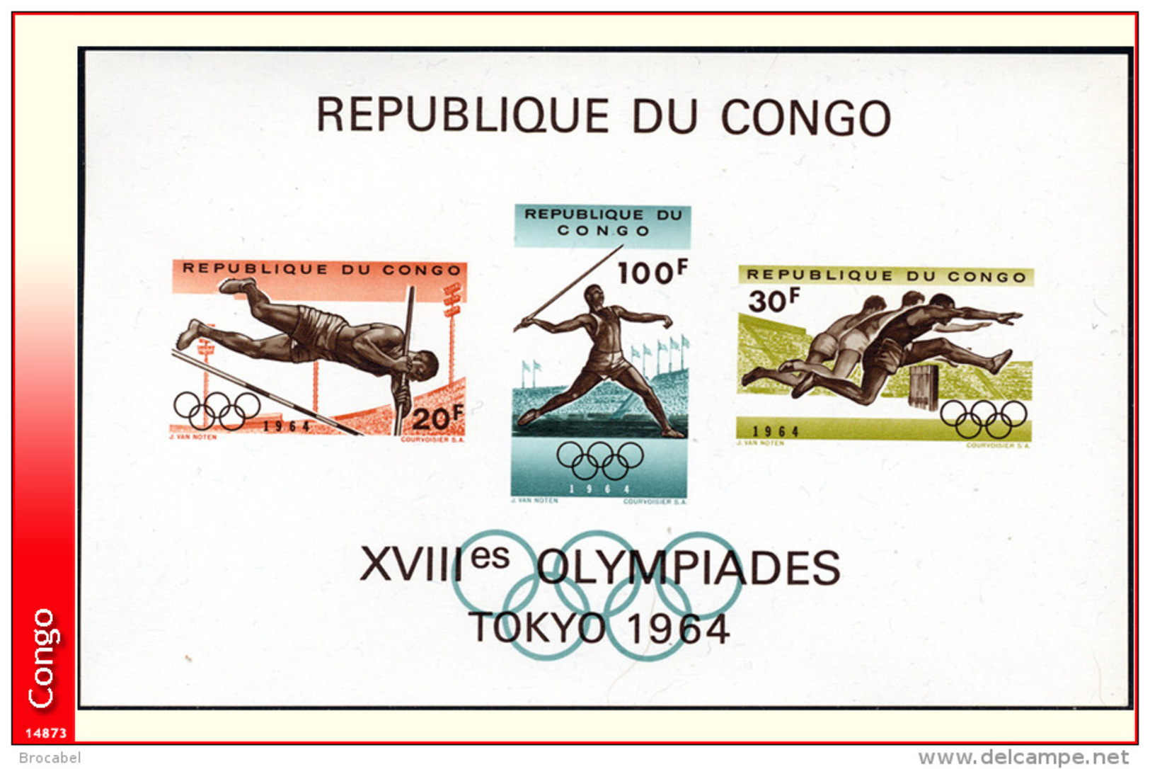 Congo BL 014** ND  Jeux Olympiques De Tokio  MNH - Neufs