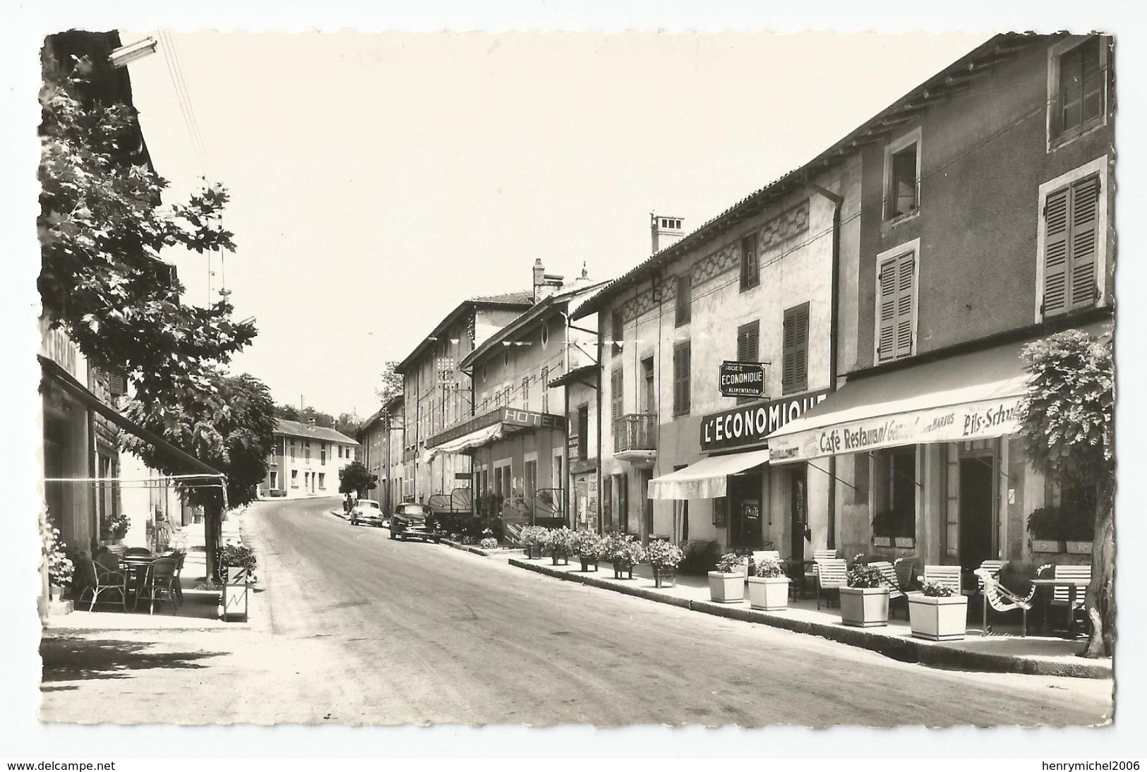 01 Ain - Priay Hotel épicerie L'économique Et Café Restaurant Cachet Villette 1965 - Non Classés