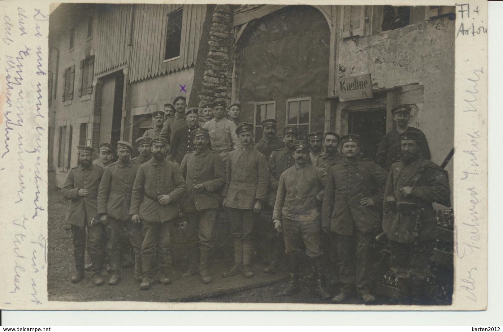 AK "Gruppe Vor Kantine" - Weltkrieg 1914-18