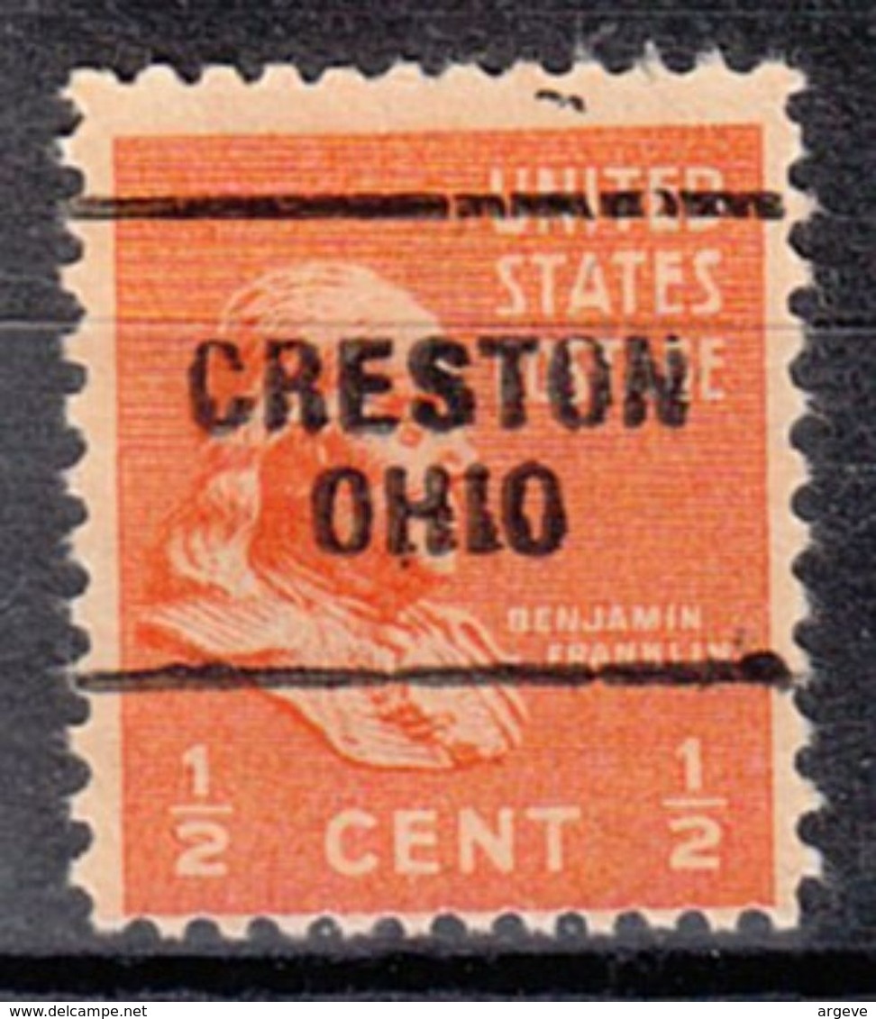 USA Precancel Vorausentwertung Preo, Locals Ohio, Creston 703 - Vorausentwertungen