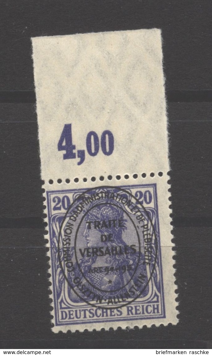 Allenstein,19a,OR Platte,xx,gep. Mi. 700,- (136) - Allenstein